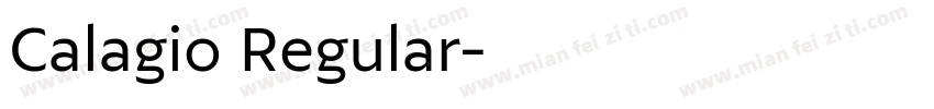 Calagio Regular字体转换